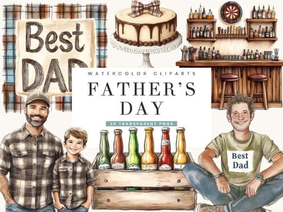 20 Father's Day Clipart Bundle: A Creative Toolkit