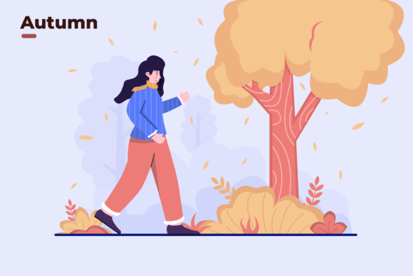 Autumn Activities at Park Illustration: Seasonal Charm