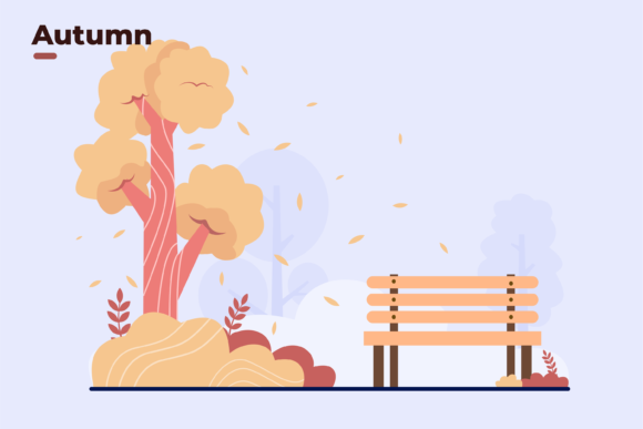 Autumn's Palette: The Fall Seasons at City Park Illustration