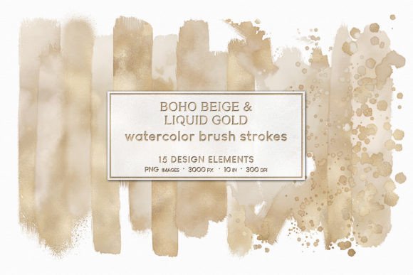 Boho Beige Gold Watercolor Brush Strokes: A Guide