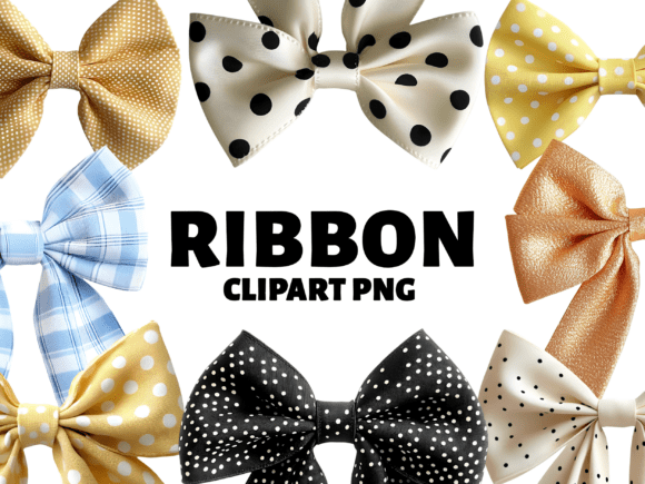 Bows Galore: 32 PNG Designs for Creative Flair