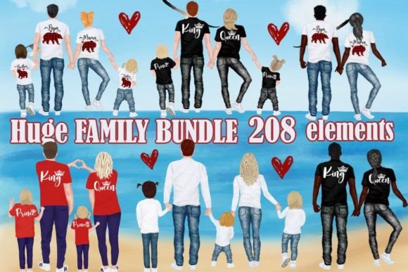 Family Clipart Bundle: A Watercolor Toolkit for Authentic Design