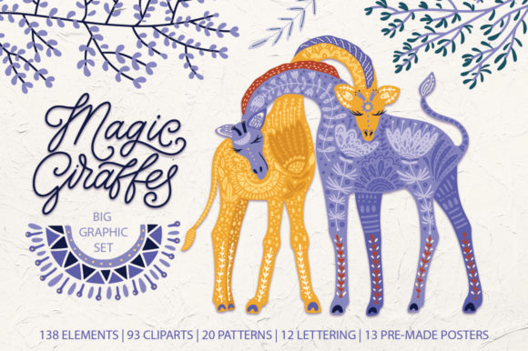 Magic Giraffes: Folk Art Graphics for Modern Design
