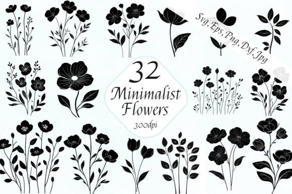 Minimalist Vector Flower Blooms Clipart: Your New Secret Weapon
