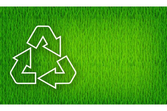 Recycling Symbol on Green Background: A Designer's Essential Eco-Icon