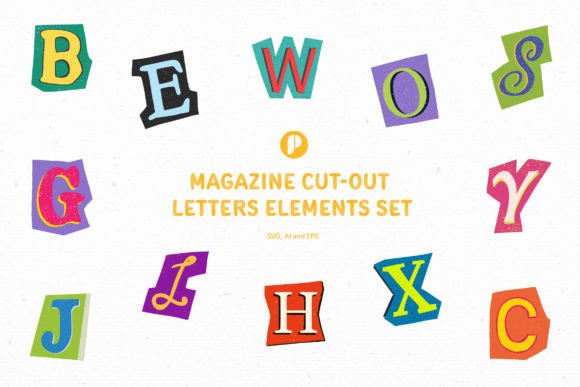 Reviving Retro Charm: The Cut-Out Letters Elements Set