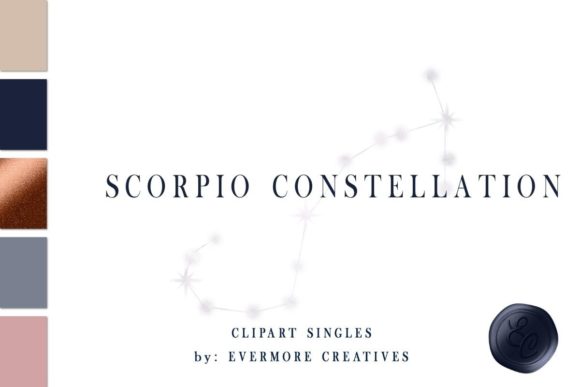 Scorpio Constellation Platinum: Celestial Design in Navy and Copper