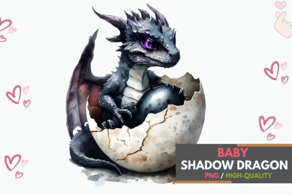 Shadow Dragon Hatching from Egg: Unleash Fantasy in Your Projects