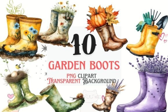 Spring Refresh: Elevate Your Projects with Garden Boots Clipart