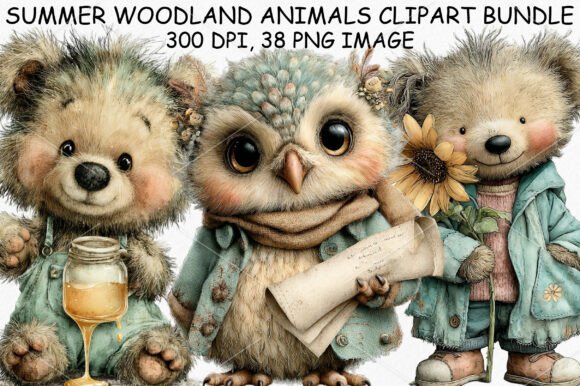 Summer Woodland Animals Clipart: Enchanting Designs