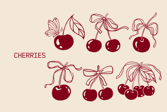 Whimsical Coquette Cherry Vibe Set: A Designer's Sweet Spot