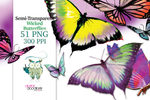 Wicked Butterfly Graphics: 51 Vibrant Design Assets
